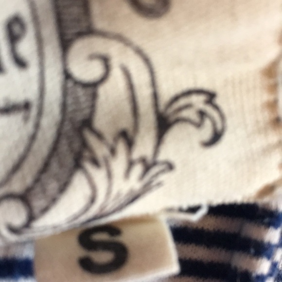 Tulle short waisted jacket size S blue and white stripe - Picture 10 of 10